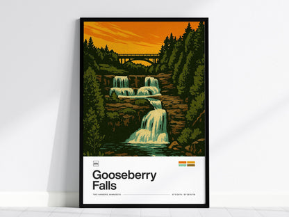 Gooseberry Falls Poster | Travel Art Print
