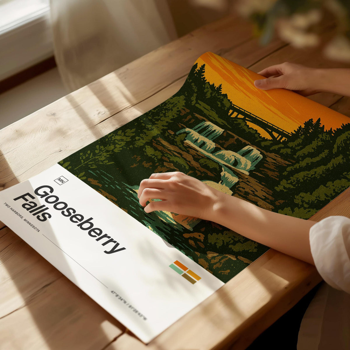 Gooseberry Falls Poster | Travel Art Print — view 4