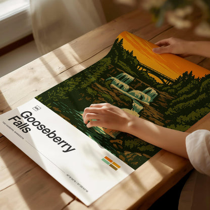Gooseberry Falls Poster | Travel Art Print — view 4