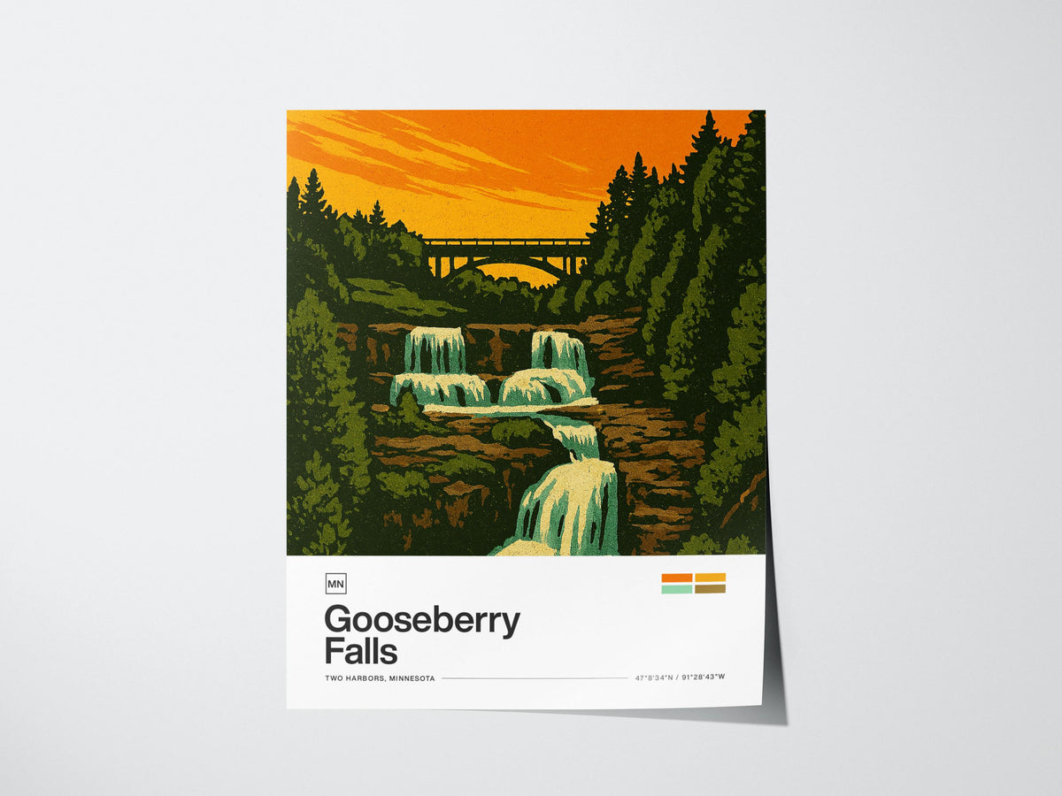 Gooseberry Falls Poster | Travel Art Print — view 3