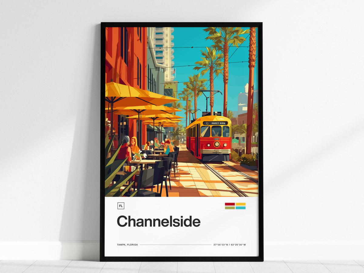 Channelside, Tampa Poster | Travel Art Print