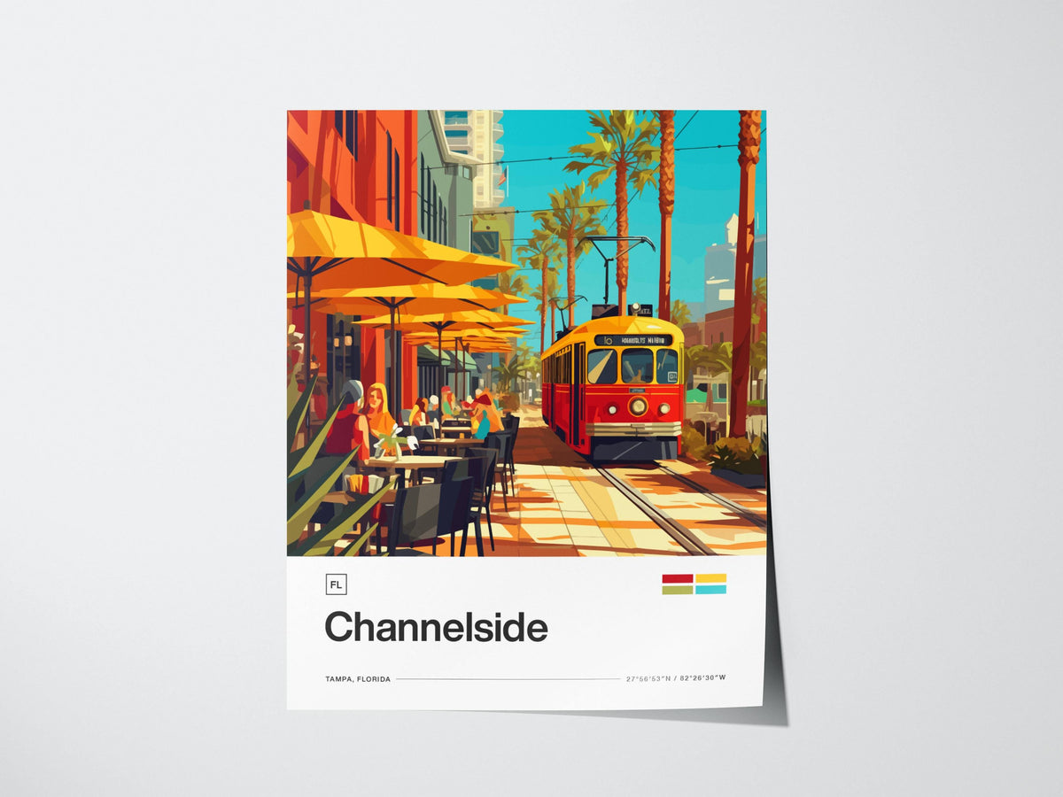Channelside, Tampa Poster | Travel Art Print — view 3