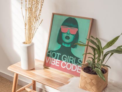 Hot Girls Vibe Code Poster | Artistic Art Print — view 5