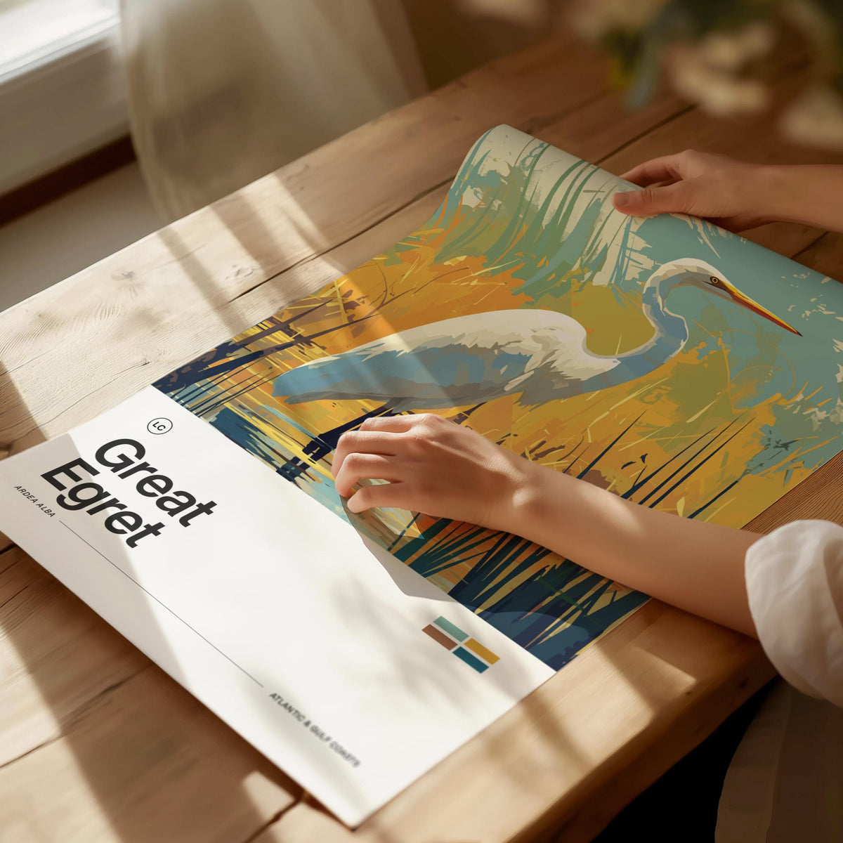 Great Egret Poster | Artistic Art Print — view 5
