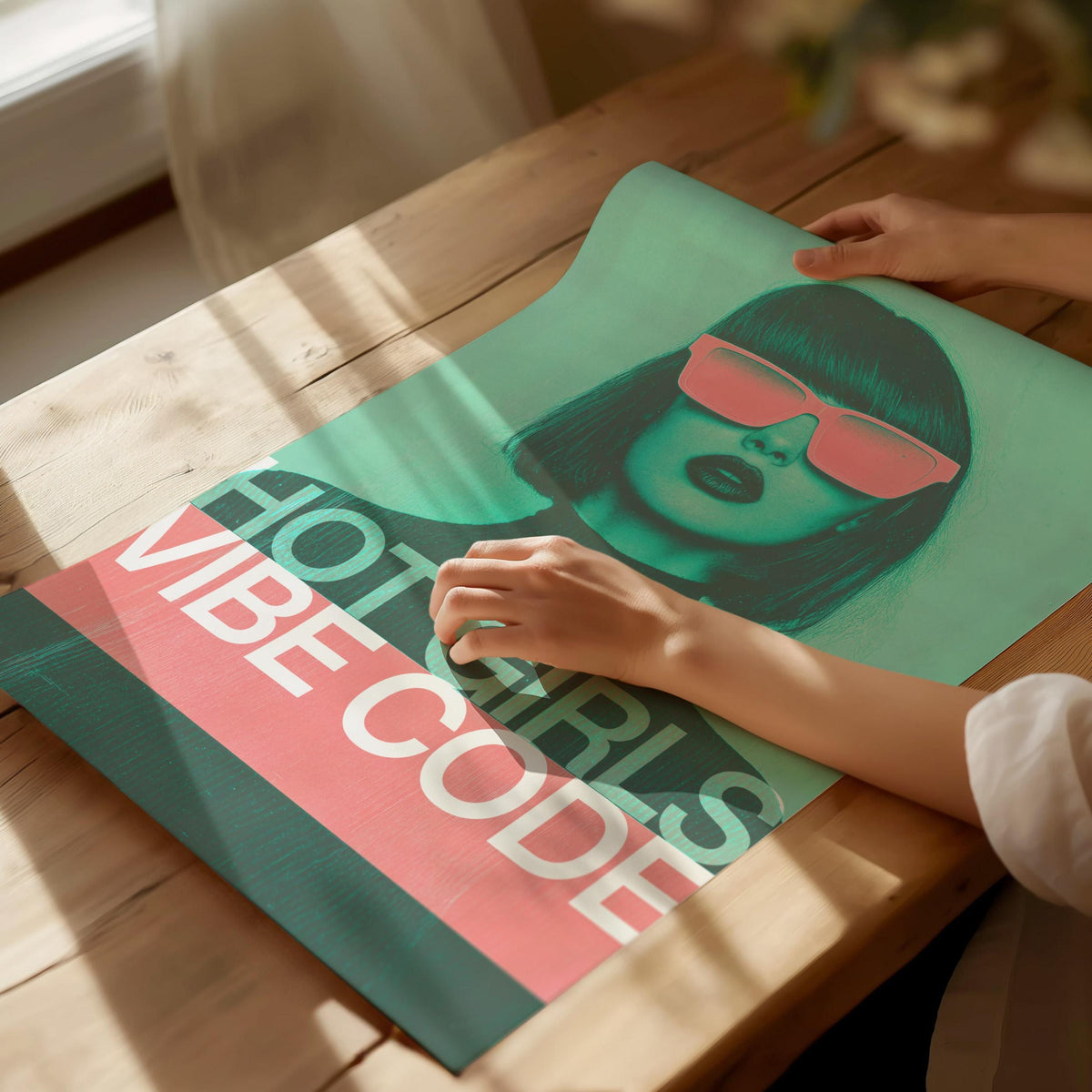 Hot Girls Vibe Code Poster | Artistic Art Print — view 4