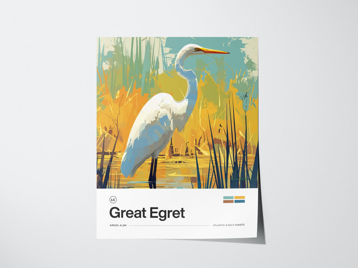 Great Egret Poster | Artistic Art Print — view 3