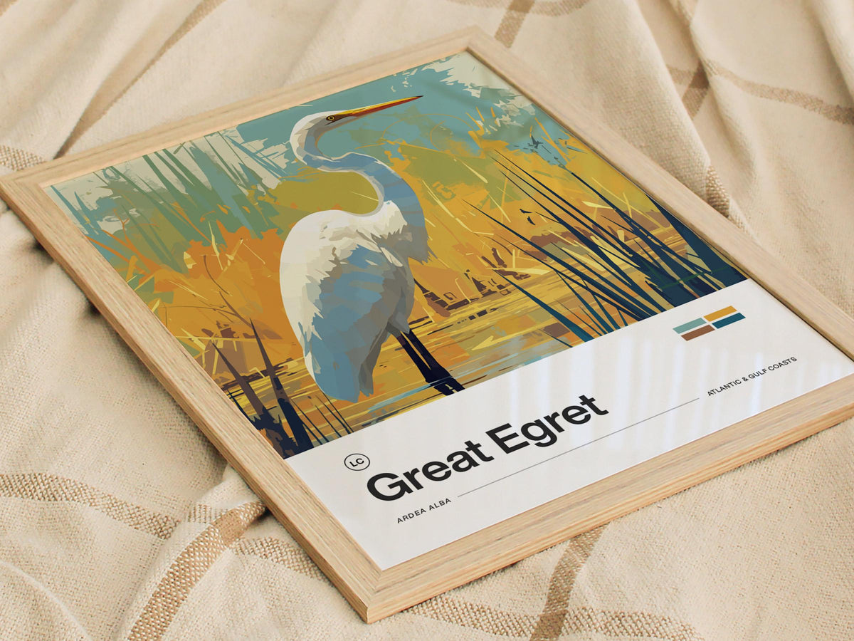 Great Egret Poster | Artistic Art Print — view 7