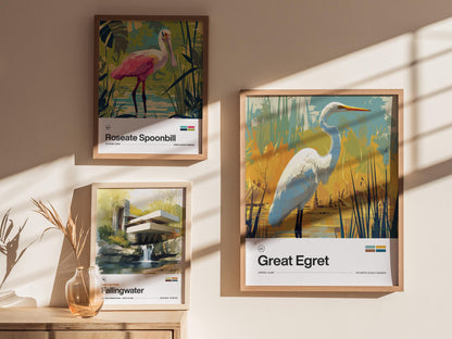 Great Egret Poster | Artistic Art Print — view 4