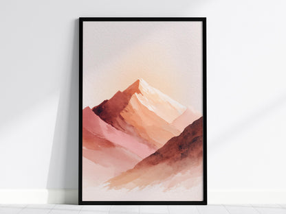 Boho Mountain Landscape Poster | Abstract Art Print — view 2