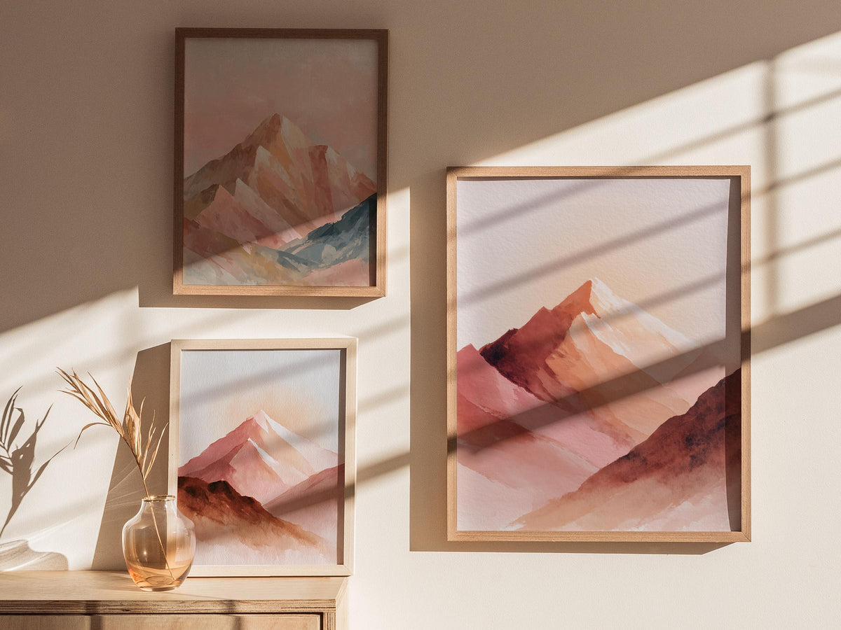 Boho Mountain Landscape Poster | Abstract Art Print — view 5