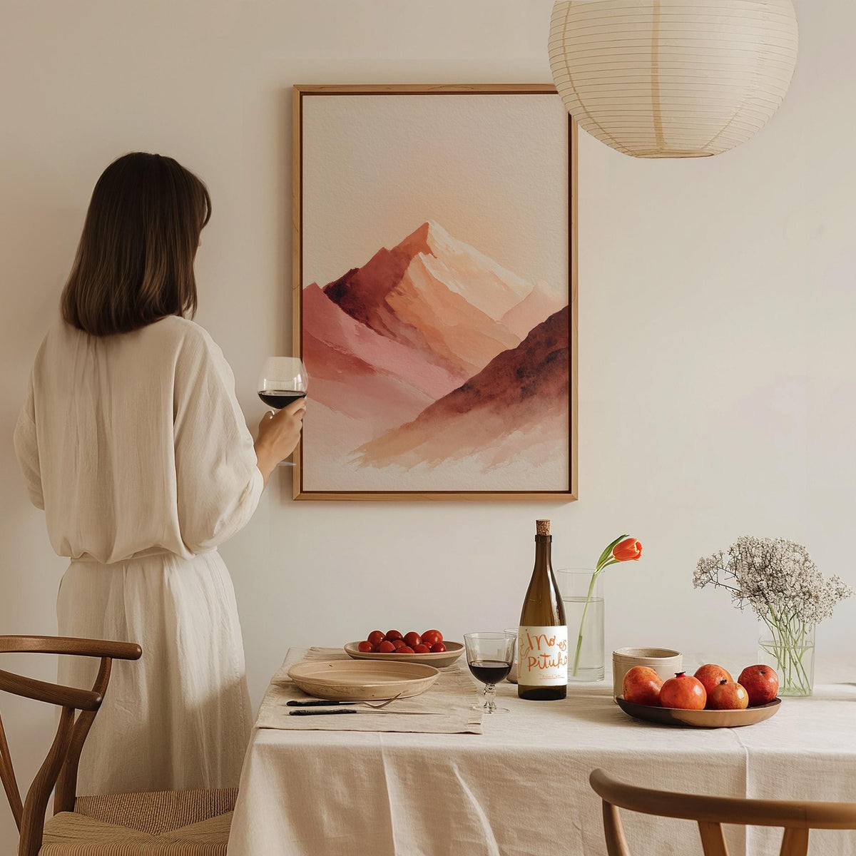 Boho Mountain Landscape Poster | Abstract Art Print — view 7