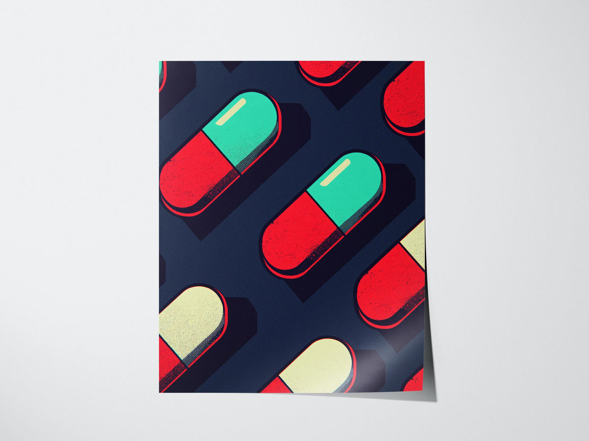 Pop Art Pill Poster | Artistic Art Print — view 3