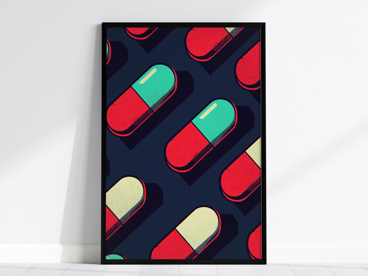 Pop Art Pill Poster | Artistic Art Print