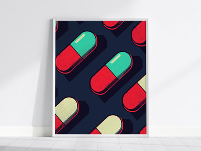 Pop Art Pill Poster | Artistic Art Print — view 2
