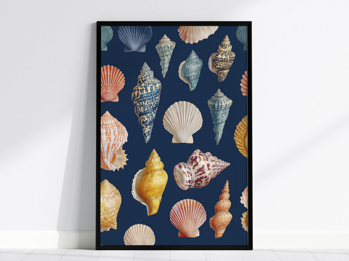 Vintage Sea Shells Poster | Floral and Plants Art Print
