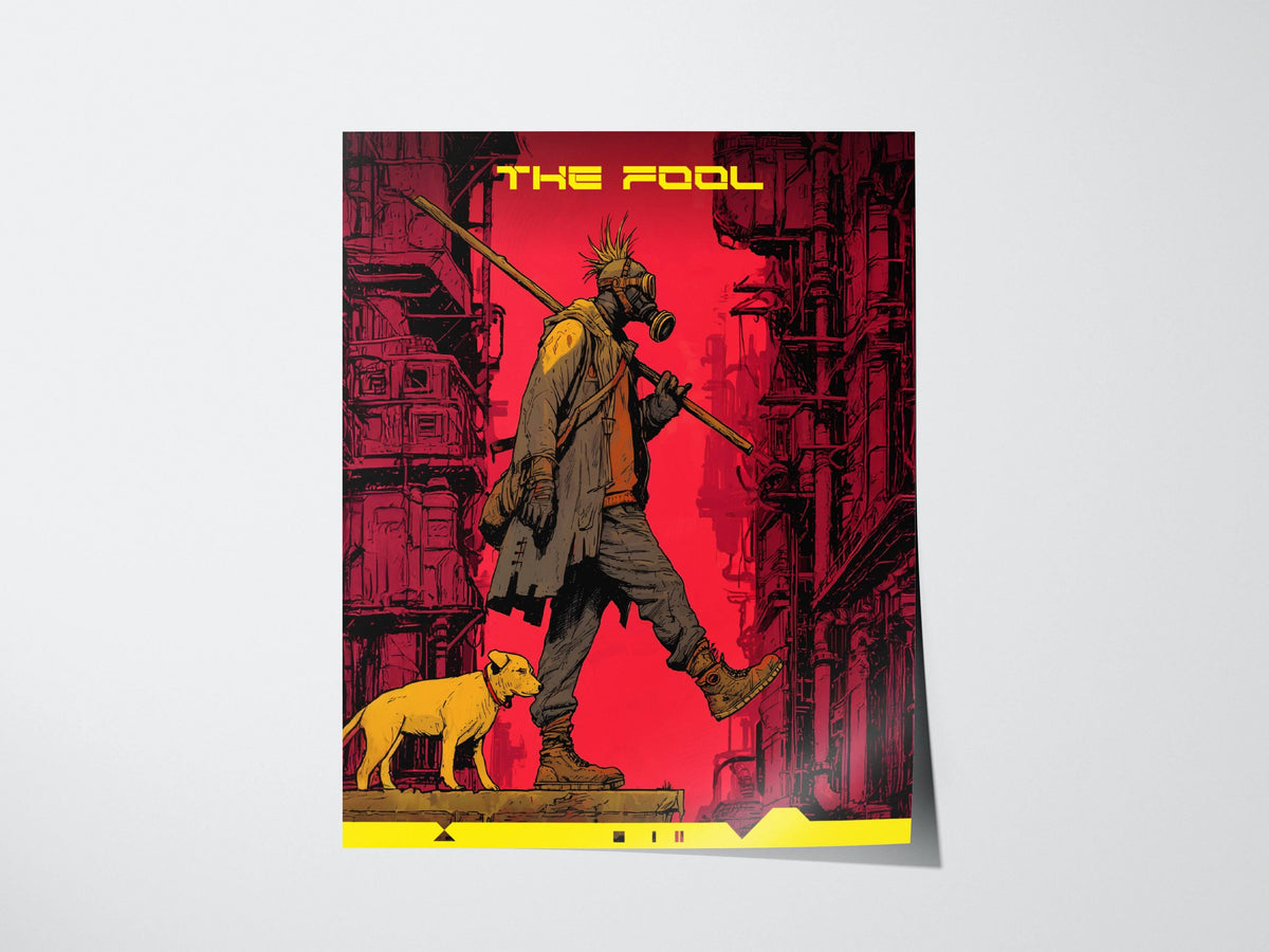 Cyberpunk Tarot: The Fool Poster | Tarot Art Print — view 3