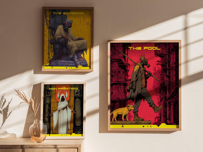 Cyberpunk Tarot: The Fool Poster | Tarot Art Print — view 6