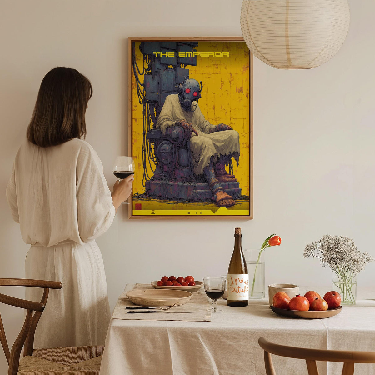 Cyberpunk Emperor Tarot Card Poster | Tarot Art Print — view 7
