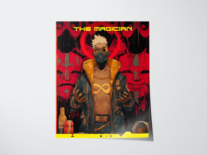 Cyberpunk Tarot: The Magician Poster | Tarot Art Print — view 3