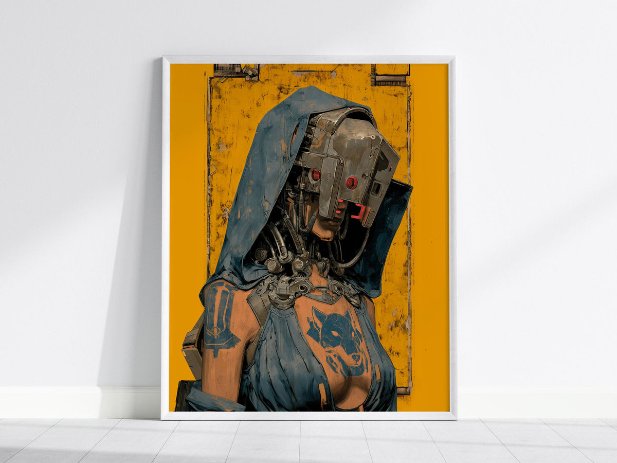 Cyberpunk Strength Tarot Card Poster | Tarot Art Print — view 2