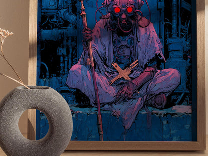 Cyberpunk Tarot: The Hierophant Poster | Tarot Art Print — view 7