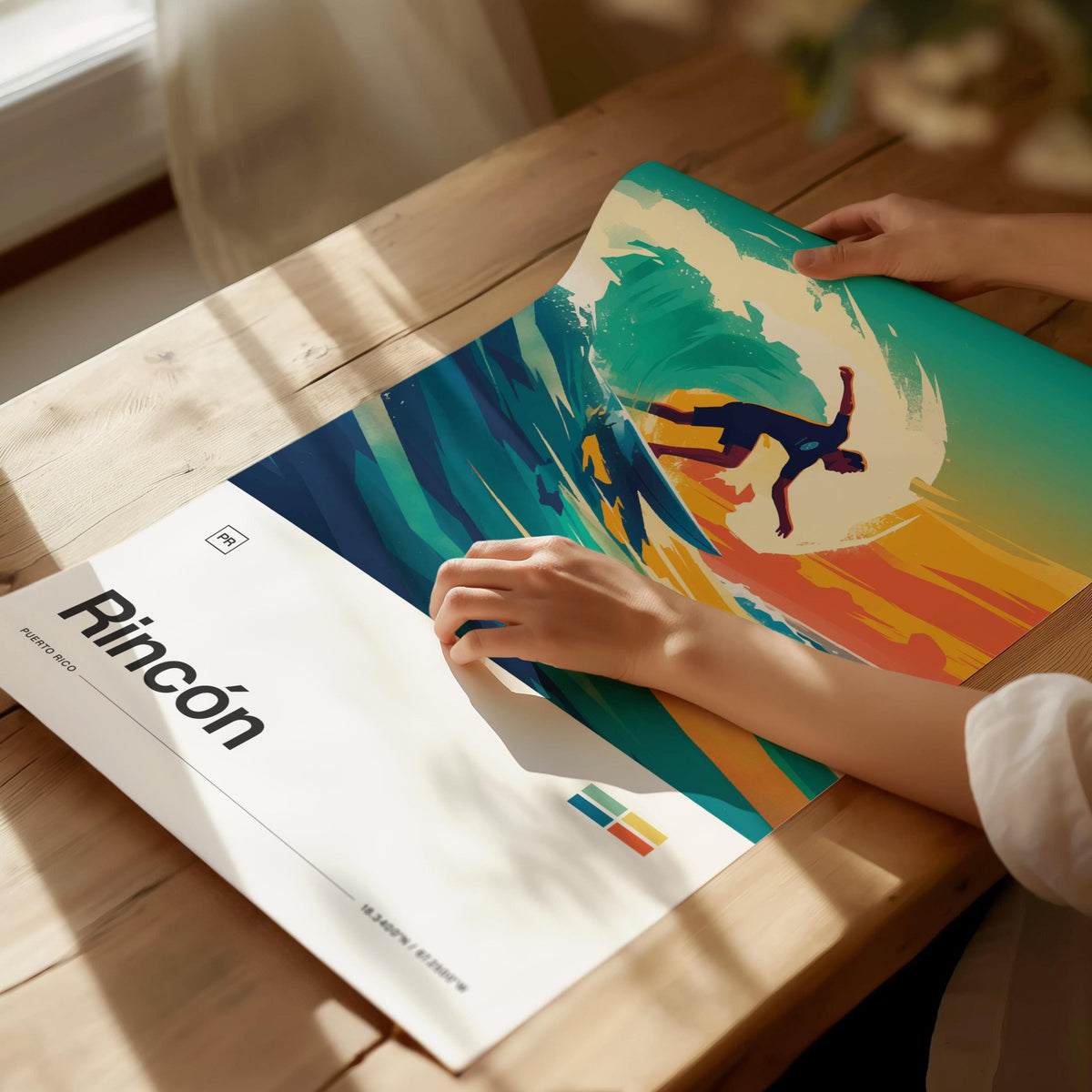 Rincon Puerto Rico Surf Poster | Travel Art Print — view 4