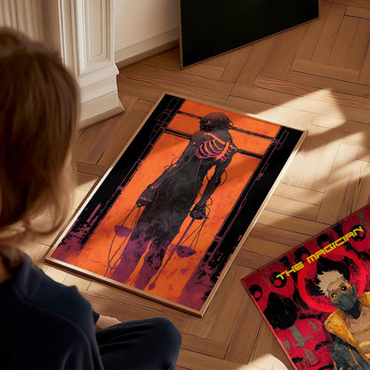 Cyberpunk Justice Tarot Card Poster | Tarot Art Print — view 7
