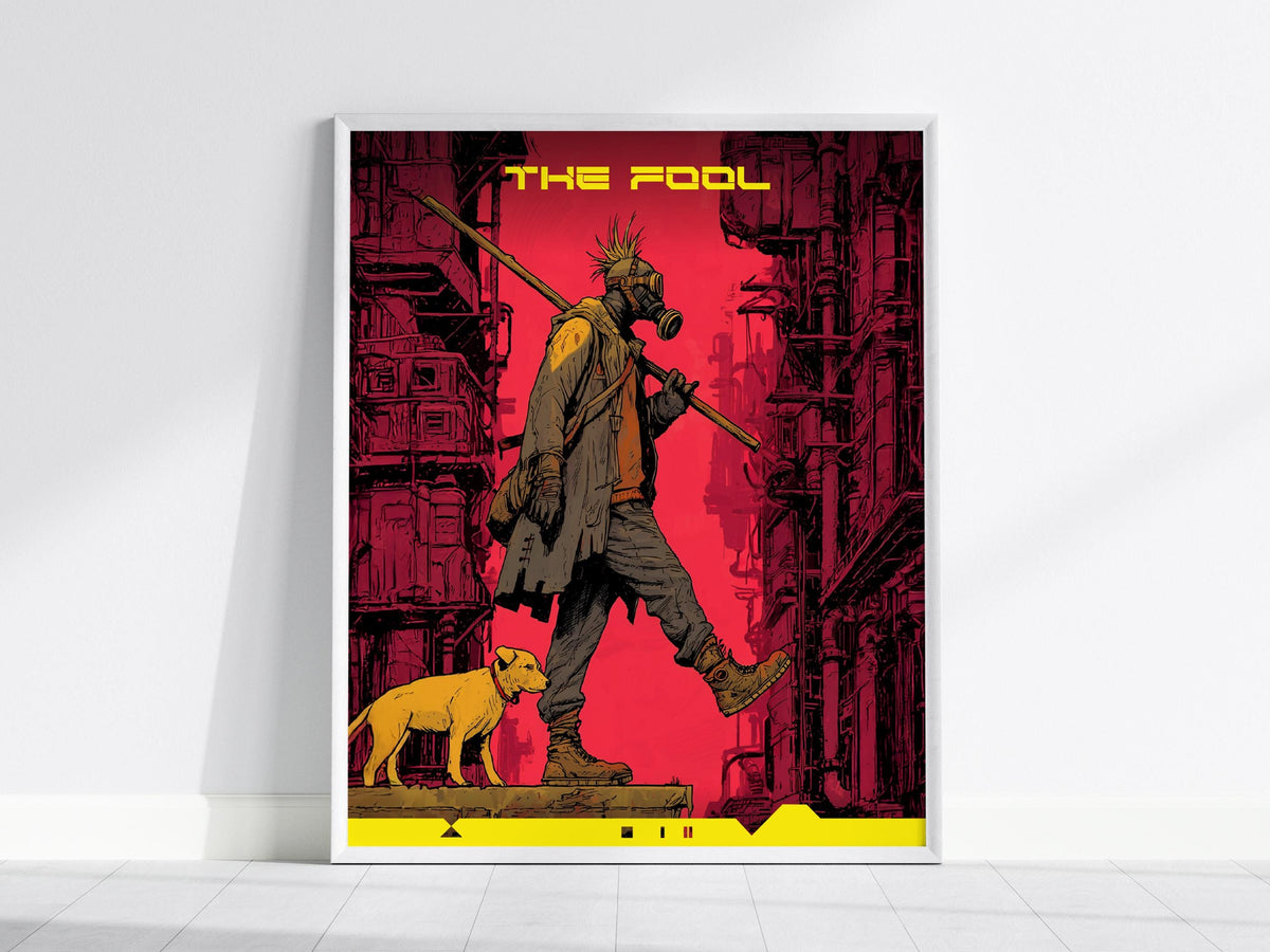 Cyberpunk Tarot: The Fool Poster | Tarot Art Print — view 2