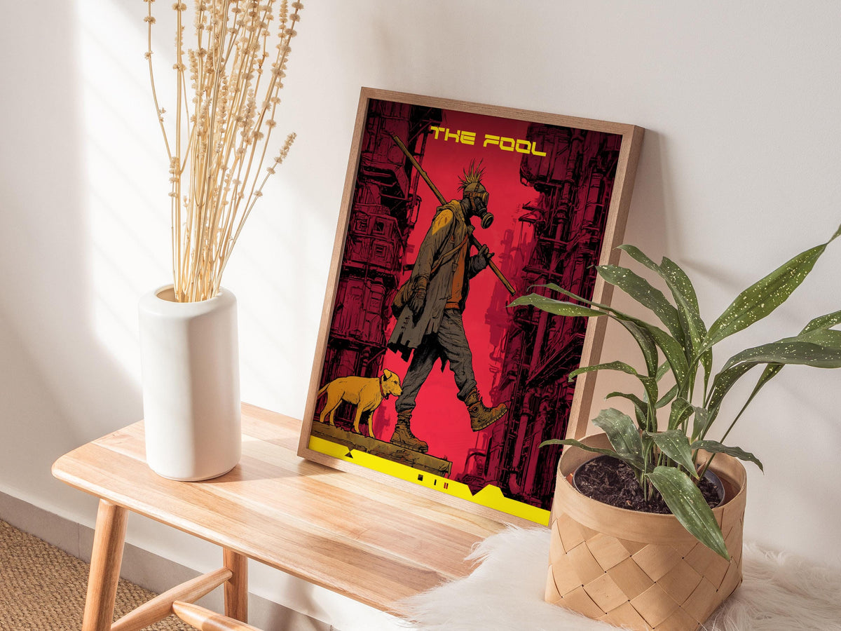Cyberpunk Tarot: The Fool Poster | Tarot Art Print — view 5