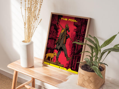 Cyberpunk Tarot: The Fool Poster | Tarot Art Print — view 5