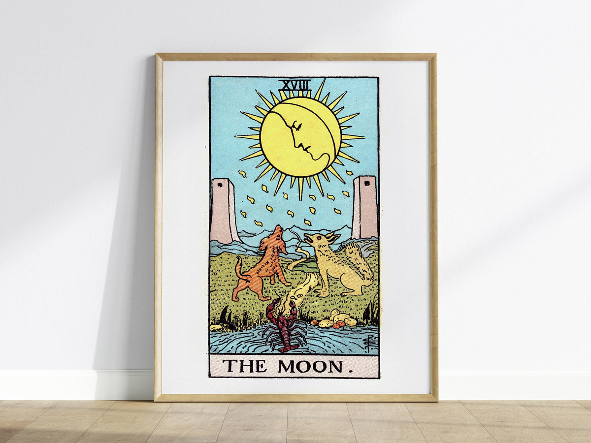The Moon Tarot Card Poster | Tarot Art Print — view 2
