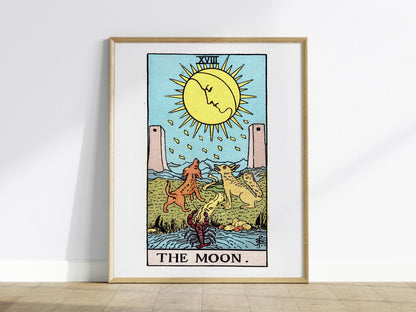 The Moon Tarot Card Poster | Tarot Art Print — view 2