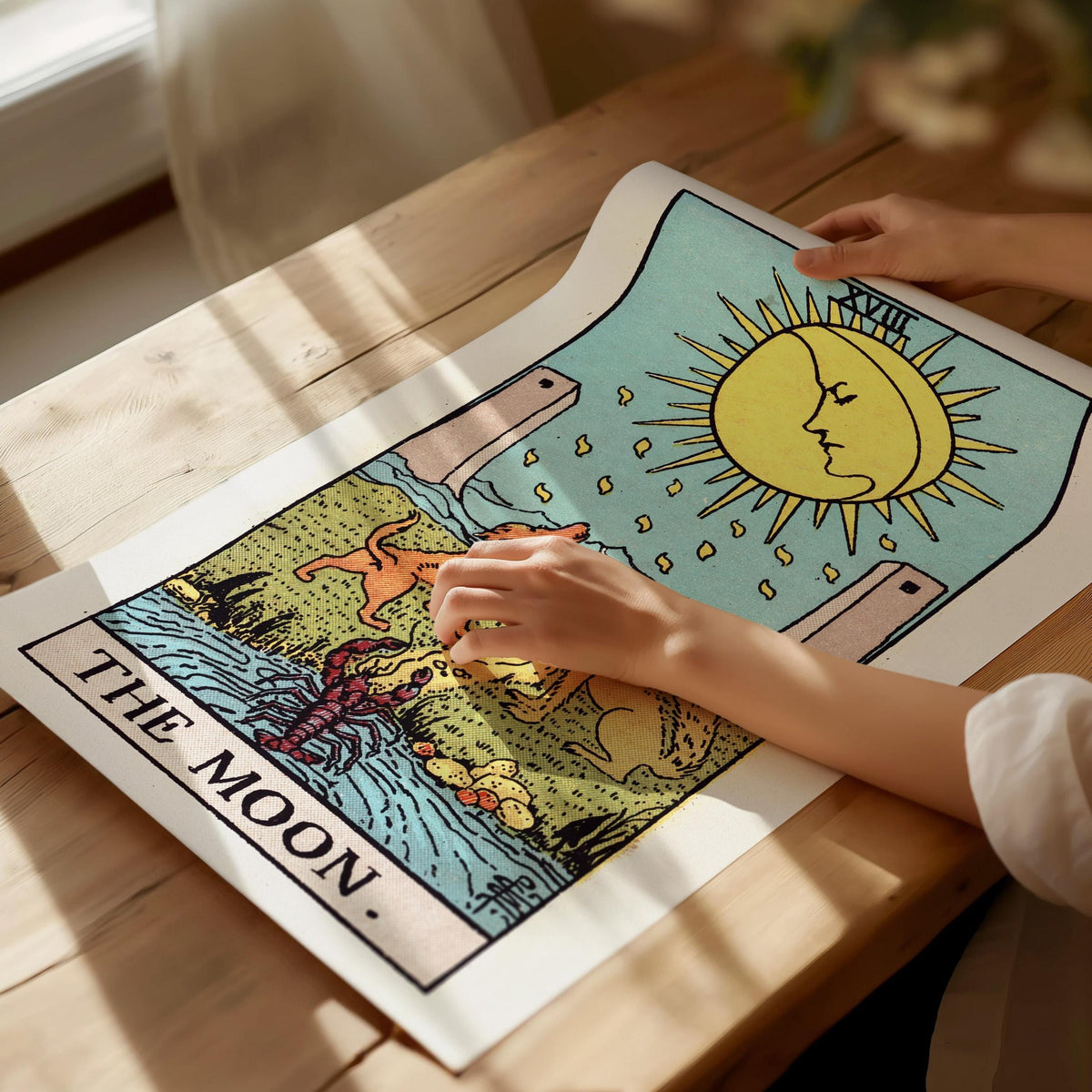 The Moon Tarot Card Poster | Tarot Art Print — view 4