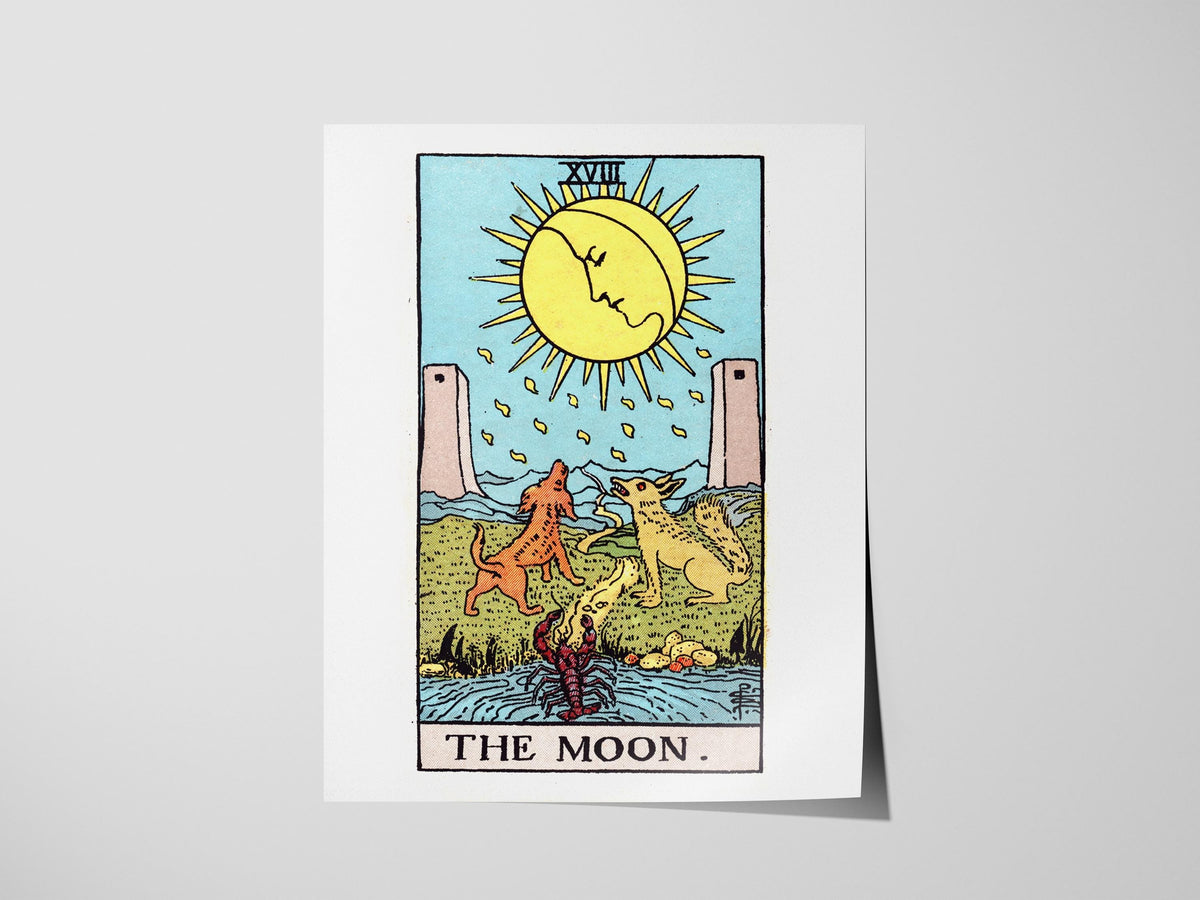 The Moon Tarot Card Poster | Tarot Art Print — view 3