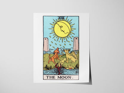 The Moon Tarot Card Poster | Tarot Art Print — view 3