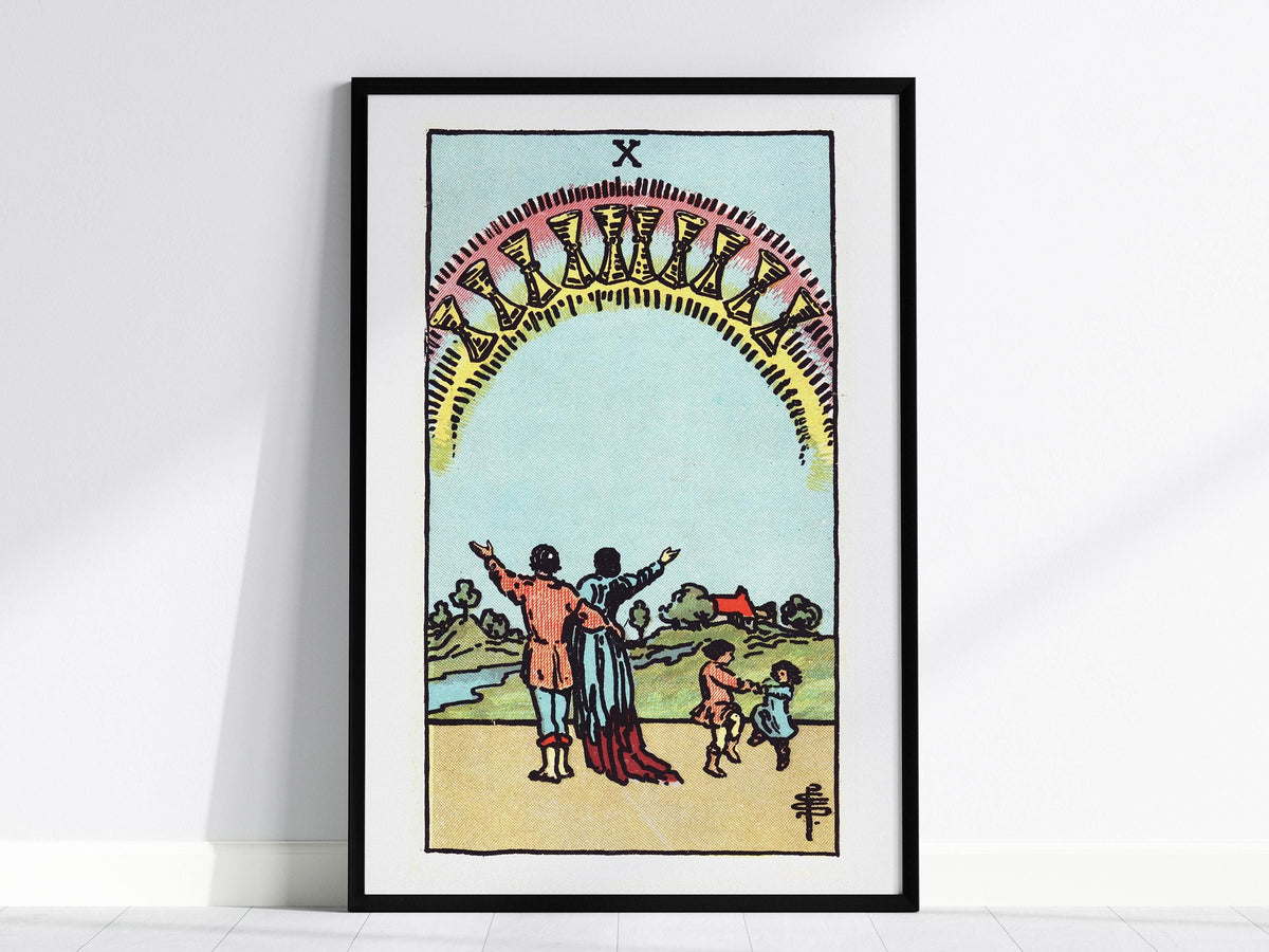 Ten of Cups Tarot Poster | Tarot Art Print
