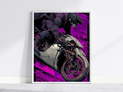 Cyberpunk Tarot: The Chariot Poster | Tarot Art Print — view 2