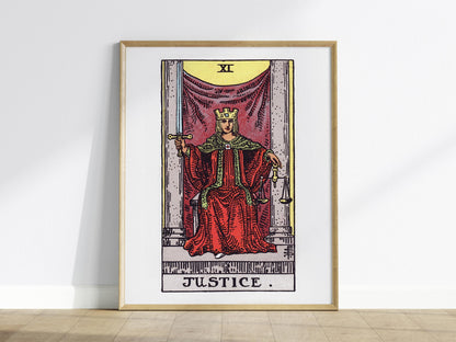 Justice Tarot Poster | Tarot Art Print — view 2