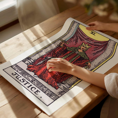 Justice Tarot Poster | Tarot Art Print — view 4