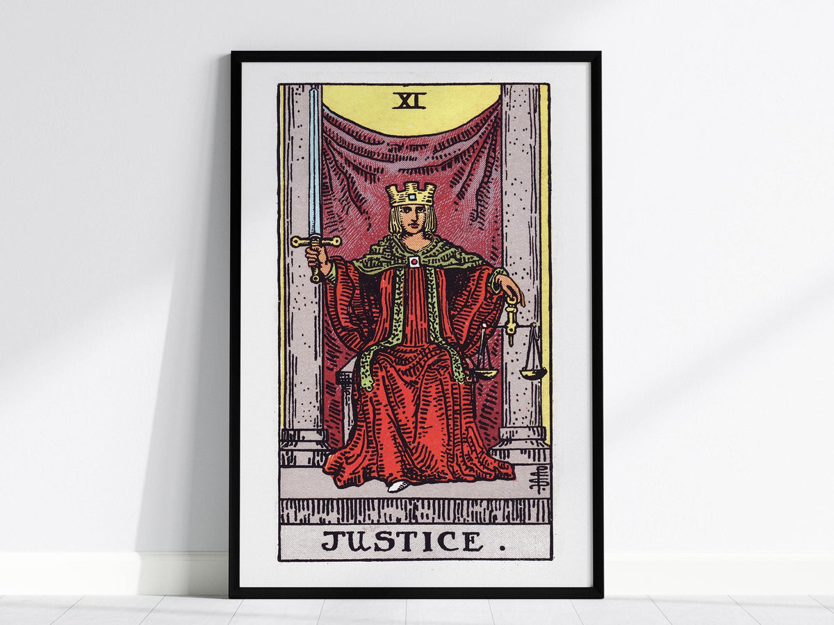 Justice Tarot Poster | Tarot Art Print