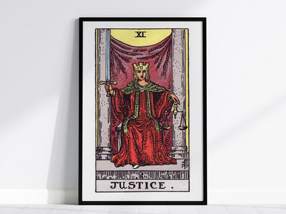 Justice Tarot Poster | Tarot Art Print