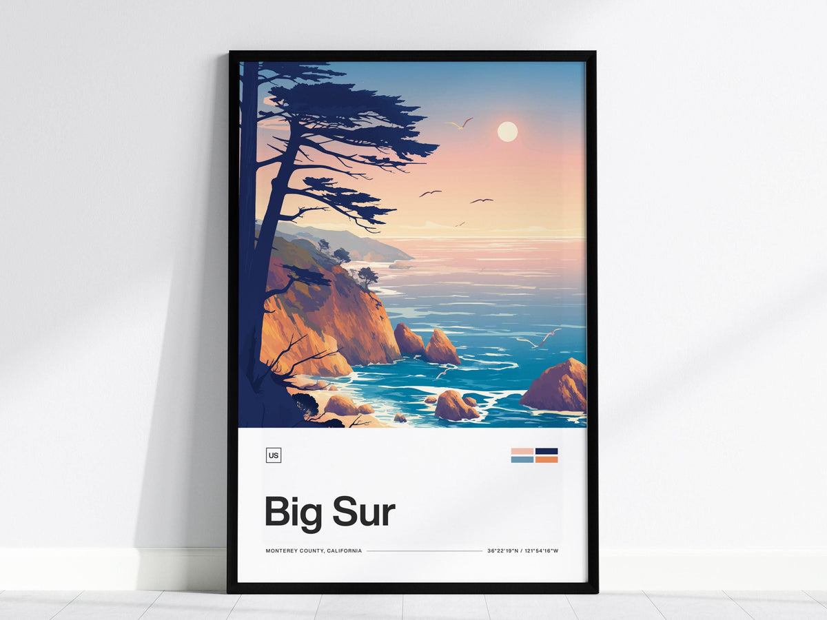 Big Sur California Poster | Travel Art Print