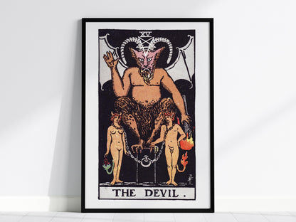 The Devil Tarot Poster | Tarot Art Print