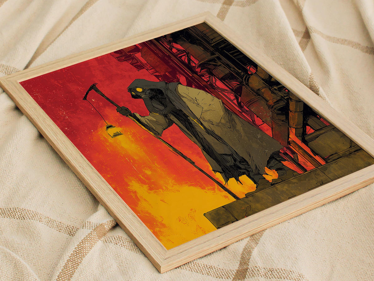 Cyberpunk Hermit Tarot Card Poster | Tarot Art Print — view 7