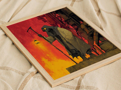 Cyberpunk Hermit Tarot Card Poster | Tarot Art Print — view 7