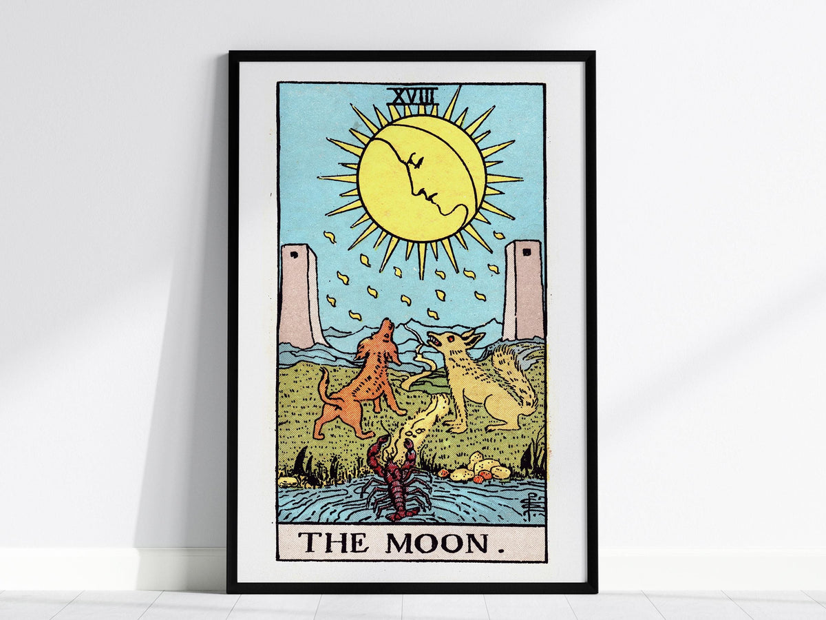 The Moon Tarot Card Poster | Tarot Art Print