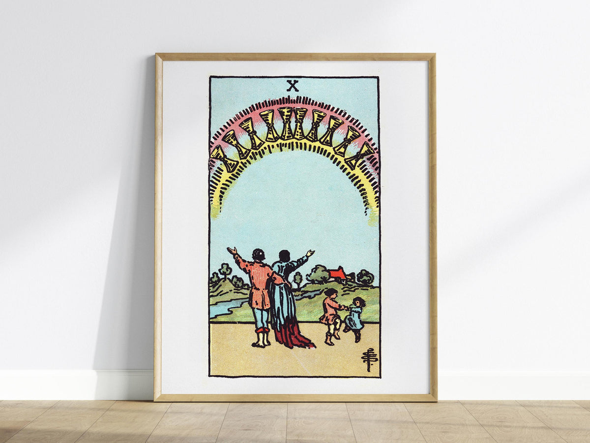 Ten of Cups Tarot Poster | Tarot Art Print — view 2