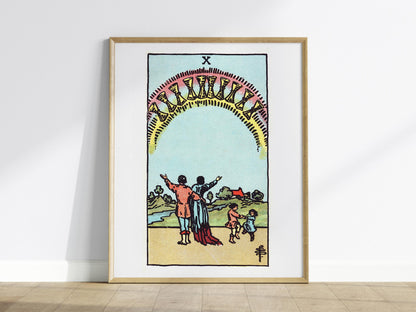 Ten of Cups Tarot Poster | Tarot Art Print — view 2