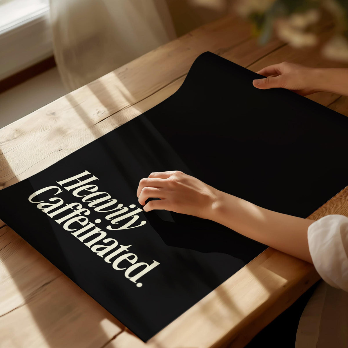 Heavily Caffeinated Poster | Typography Art Print — view 4