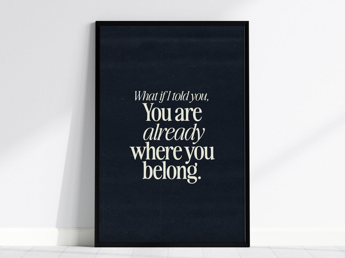 Motivational Typography Poster | Typography Art Print